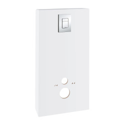  SOLIDO MONOBLOC Bâti-support classique 560x1160 mm, habillage blanc, plaque de commande chrome (39377LS0)