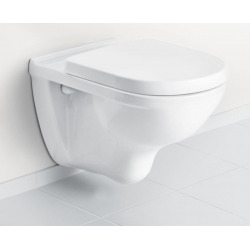  Cuvette à fond creux sans bride O.novo Villeroy & Boch, 360 mm x 560 mm + Abattant softclose, blanc (5660HR01)