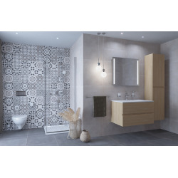 Naturel Verona Meuble bois clair 65x52x50cm + deux tiroirs (VERONA66SDBU)