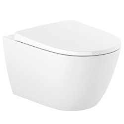 Pack WC Bâti-support Rapid SL + Cuvette suspendue Cersanit S-line + Abattant classique + Plaque Chrome (GROHE-S-LinePro-1)