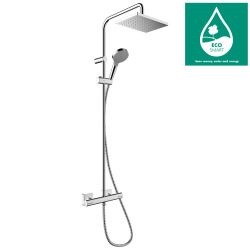 Hansgrohe Vernis Shape Colonne de douche 230 1jet EcoSmart 9l/min avec mitigeur thermostatique, Chrome (26097000_hansgrohe)