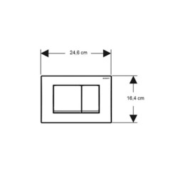 Delta30 plaque de déclenchement double touche, chrome brillant (115.137.21.1)