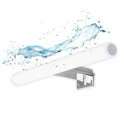 Focco Applique pour miroir LED Irene 30x3,6 cm 5700 K blanc, 7 W, IP44, chrome (IRENE300NEW)