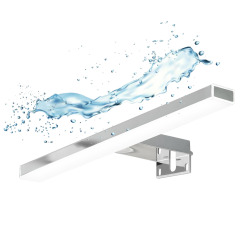 Focco Applique pour miroir LED Esther 50x2,9 cm 5700 K blanc, 8 W, IP44, chrome (ESTHER500NEW)
