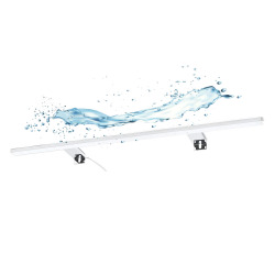 Focco Applique pour miroir LED Esther 80x2,9 cm 5700 K blanc, 10 W, IP44, chrome (ESTHER800NEW)