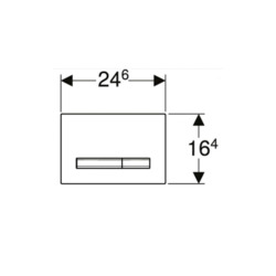 Plaque de déclenchement Sigma 50, noir boutons chrome (115.788.DW.2)