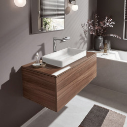  Vivenis Mitigeur de lavabo surélevé 250 avec tirette de vidage, bec cascade, chrome (75040000)