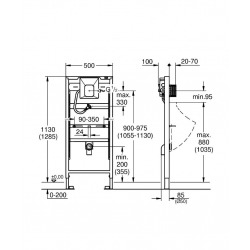  Bâti support Rapid SL pour urinoir (38786001)