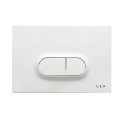 Vitra  Loop O plaque de déclenchement double touche, blanc brillant (740-0500)