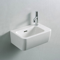  Pro Lave-mains 36x25 cm avec trou pour robinetterie sur la droite, Blanc (H8169550001061)