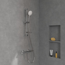 Universal Showers Ensemble de douche à 3 jets, Chrome (TVS10900400061)