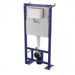 Pack WC bâti-autoportant + WC sans bride Infinitio avec bidet thermostatique + plaque en acier inoxydable, en PVD, Gun Metal