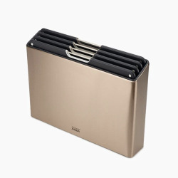 Joseph Joseph Folio™ ensemble de 4 planches à découper avec étui en acier, planches : 24 x 34 cm, or rose (60172)