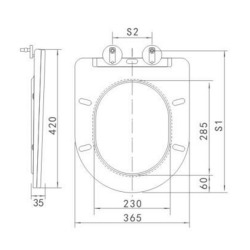  abattant pour Infinitiorimless, softclose, blanc (InfinitiorimlessSeat)