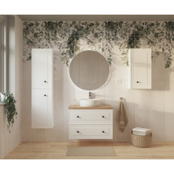 Meuble de salle de bain sous lavabo Naturel Forli 80x45x46 cm blanc (FORLI80BID)