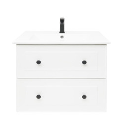 Meuble de salle de bain avec lavabo Naturel Forli 80x45x46 cm blanc (FORLI80BIU)