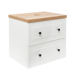  Meuble de salle de bain sous lavabo Naturel Forli  99x44.8x53 cm, blanc (FORLI100BID)