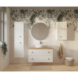 Meuble de salle de bain sous lavabo Naturel Forli  99x44.8x53 cm, blanc (FORLI100BID)