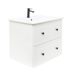 Meuble de salle de bain avec lavabo Naturel Forli 100x45x46 cm blanc (FORLI100BIU)