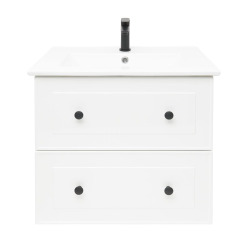 Meuble de salle de bain avec lavabo Naturel Forli 60x45x46 cm blanc (FORLI60BIU)