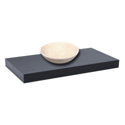 Plaque sous lavabo sans lavabo Naturel Dolce 170x8x50 cm noir mat DO17050BL
