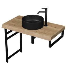 Accessoires support Naturel Dolce 45x14x3 cm noir mat KONZOLEH45CM