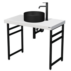 Accessoires pied sous plaque Naturel Dolce 45x68x3 cm noir mat NOHAH45CM