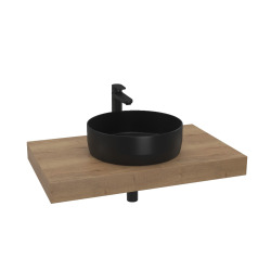 Ensemble de salle de bain Hansgrohe avec Dolce 80x8x50 cm chêne halifax KSETDO10