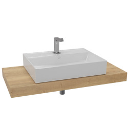 Ensemble de salle de bain SAT avec plaque sous lavabo Dolce 100x8x50 cm chêne halifax KSETDO11