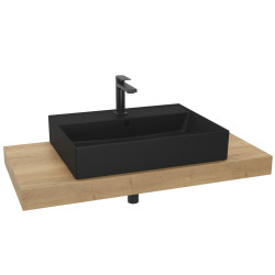 Ensemble de salle de bain SAT avec plaque sous lavabo Dolce 100x8x50 cm chêne halifax KSETDO15