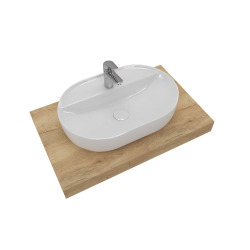 Ensemble de salle de bain Hansgrohe avec Dolce 80x8x50 cm chêne halifax KSETDO2