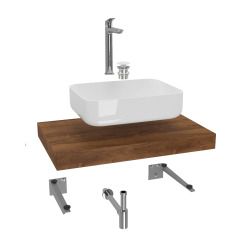 Ensemble de salle de bain Hansgrohe avec Dolce 80x8x50 cm chêne Charleston KSETDO8