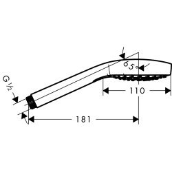 Douchette Croma Select E 110 Vario, blanc chromé (26812400)