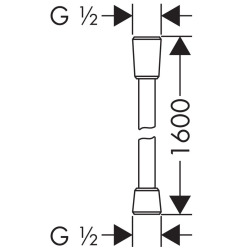 Flexible de douche Isiflex 1,60 m, noir mat (28276670)