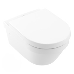 Villeroy & Boch Architectura Cuvette sans bride à fond creux, fixations invisibles, DirectFlush + Abattant softclose (SetArchitectura2)