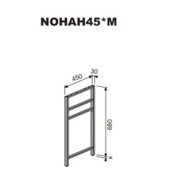 Accessoires pied sous plaque Naturel Dolce 45x68x3 cm blanc mat NOHAH45BM