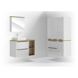 Naturel Armoire avec miroir Stilla 60x60 cm blanc (STILLAE06016)