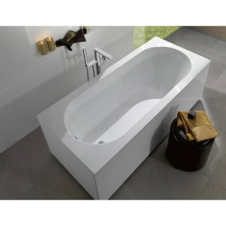 Villeroy & Boch Oberon Baignoire droite Ovale 170 x 70 cm en marbre coulé, pieds fourni, blanc (UBQ177OBE2V-01)
