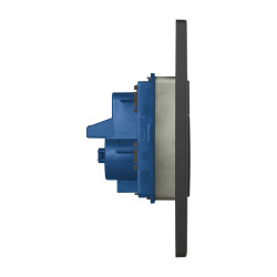 Even Plaque de commande double touche, Technologie anti-empreintes, Noir mat (38966KF0)