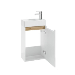 Meuble salle de bain suspendu 39 x 60 x 22 cm – lavabo 40 cm – céramique – blanc – STILLA (STILLAD04008U)