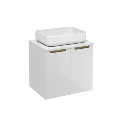 Meuble de salle de bain sous lavabo Naturel Stilla 60x60x45 cm blanc (STILLAD06033DBI)