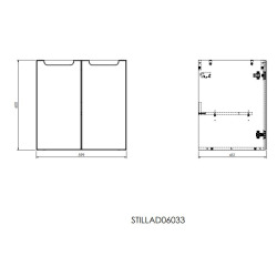 Meuble de salle de bain sous lavabo Naturel Stilla 60x60x45 cm blanc (STILLAD06033DBI)