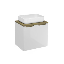 Meuble de salle de bain sous lavabo Naturel Stilla 60x60x45 cm blanc (STILLAD06033DBK)