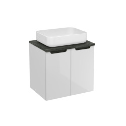 Meuble de salle de bain sous lavabo Naturel Stilla 60x60x45 cm blanc (STILLAD06033DC)