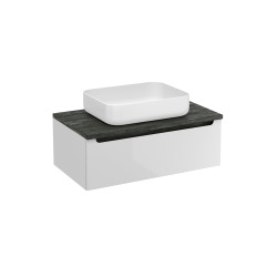 Meuble de salle de bain sous lavabo Naturel Stilla 80x30x45 cm blanc (STILLAD08005DC)