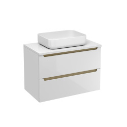 Meuble de salle de bain sous lavabo Naturel Stilla 80x60x45 cm blanc (STILLAD08057DBI)