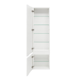 Meuble colonne suspendue salle de bain strié Savona 40,2x157x21,7 cm blanc brillant (SAVONAV40BI)