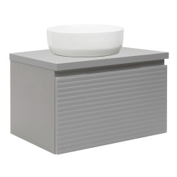 Meuble sous lavabo salle de bain Naturel Savona 98x43x44,8 cm gris mat (SAVONA100GMD)