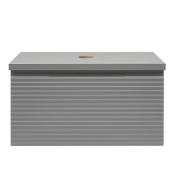 Meuble sous lavabo salle de bain Naturel Savona 98x43x44,8 cm gris mat (SAVONA100GMD)