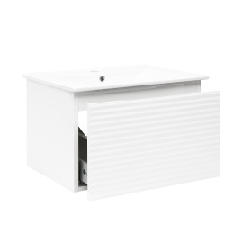Meuble de salle de bain avec lavabo Naturel Savona 58x43x44,8 cm blanc brillant (SAVONA60BI)
